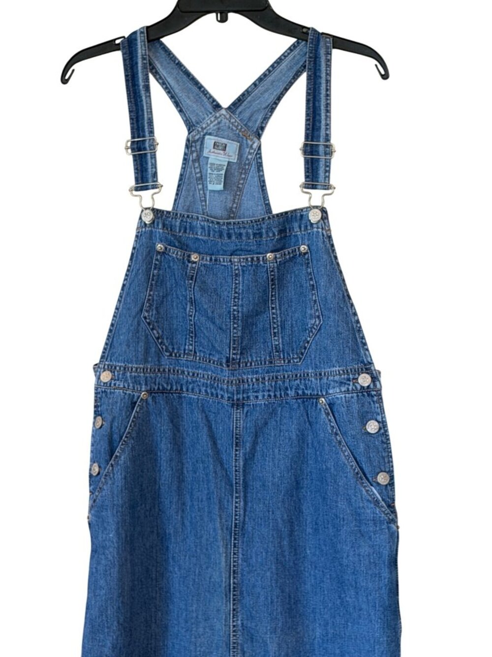 Faded Glory Women's Bib Overalls Maxi Dress Denim Blue Western Size Medium NWT - Picture 9 of 9